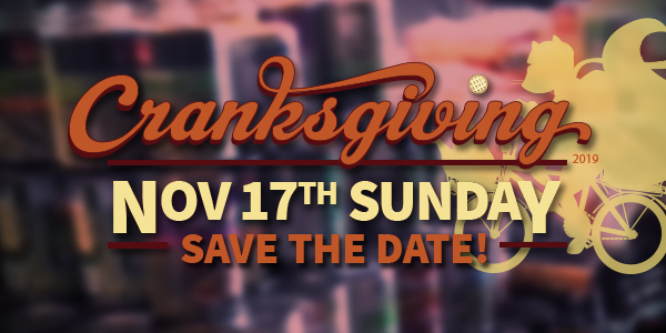 Raleigh's 6th Annual Cranksgiving — Save the date!